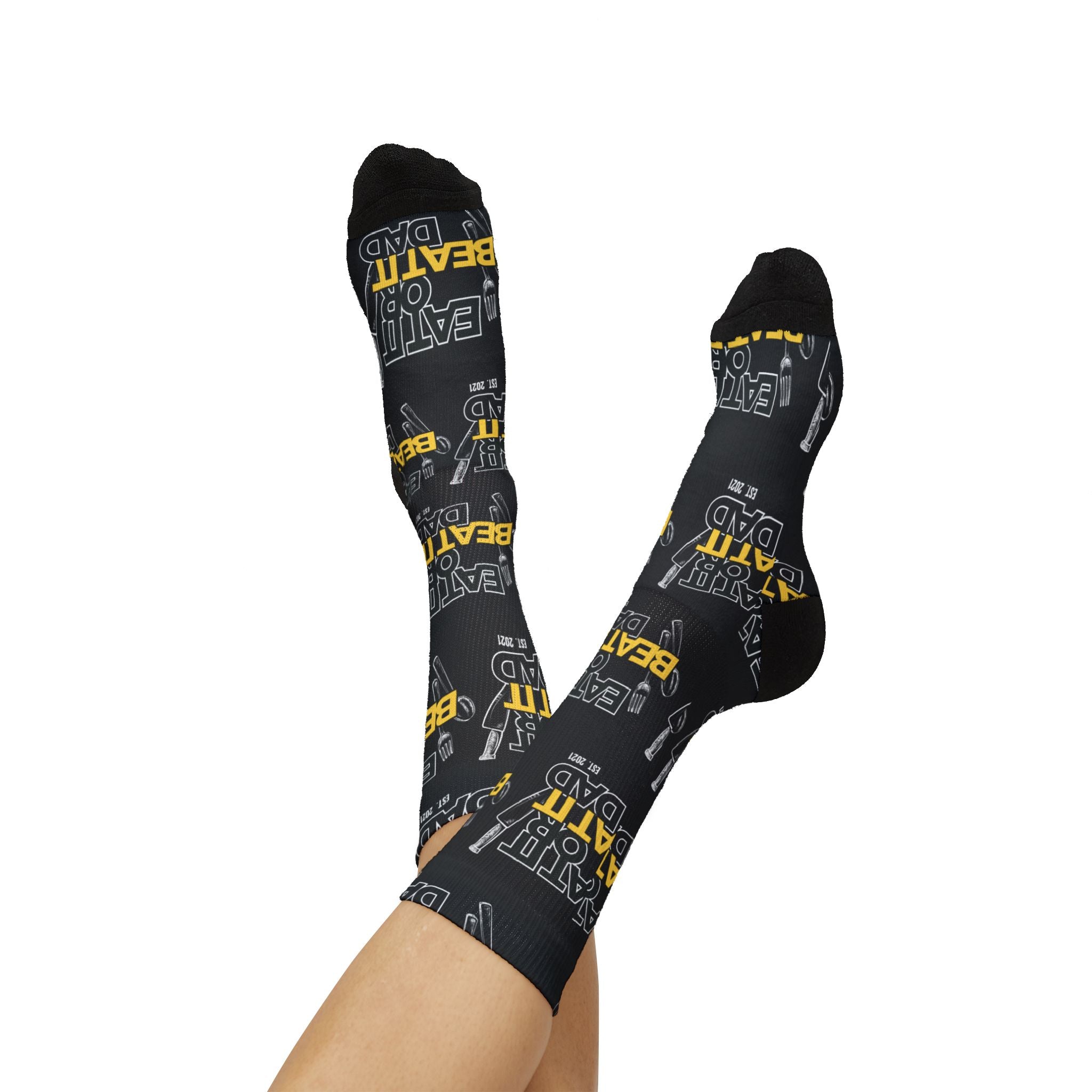 Eat It or Beat It Dad Socks