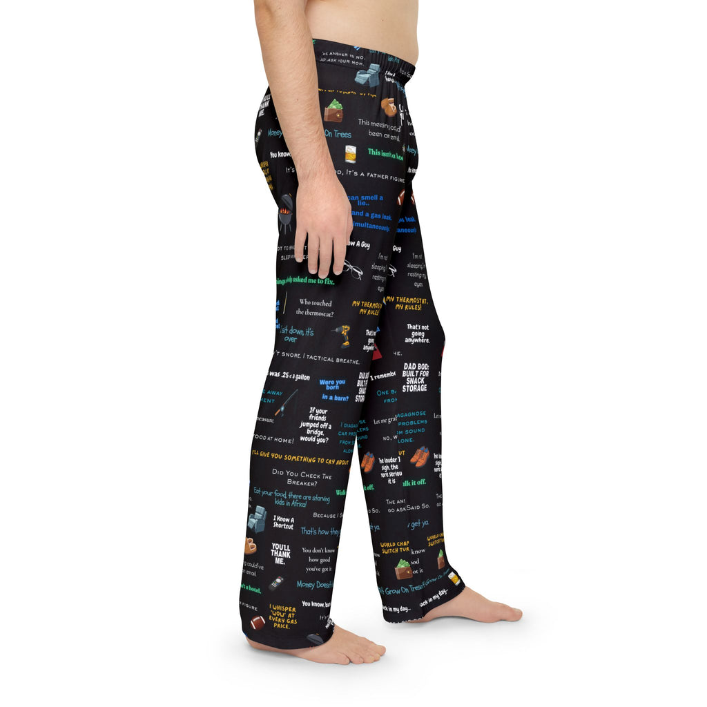 Men's Pajama Pants – Novelty Quote & Snack Pattern Lounge Pants