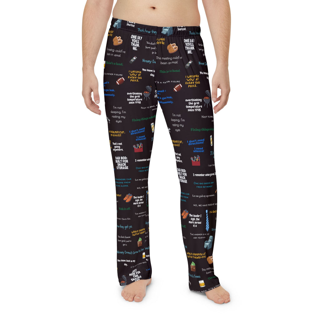 Men's Pajama Pants – Novelty Quote & Snack Pattern Lounge Pants