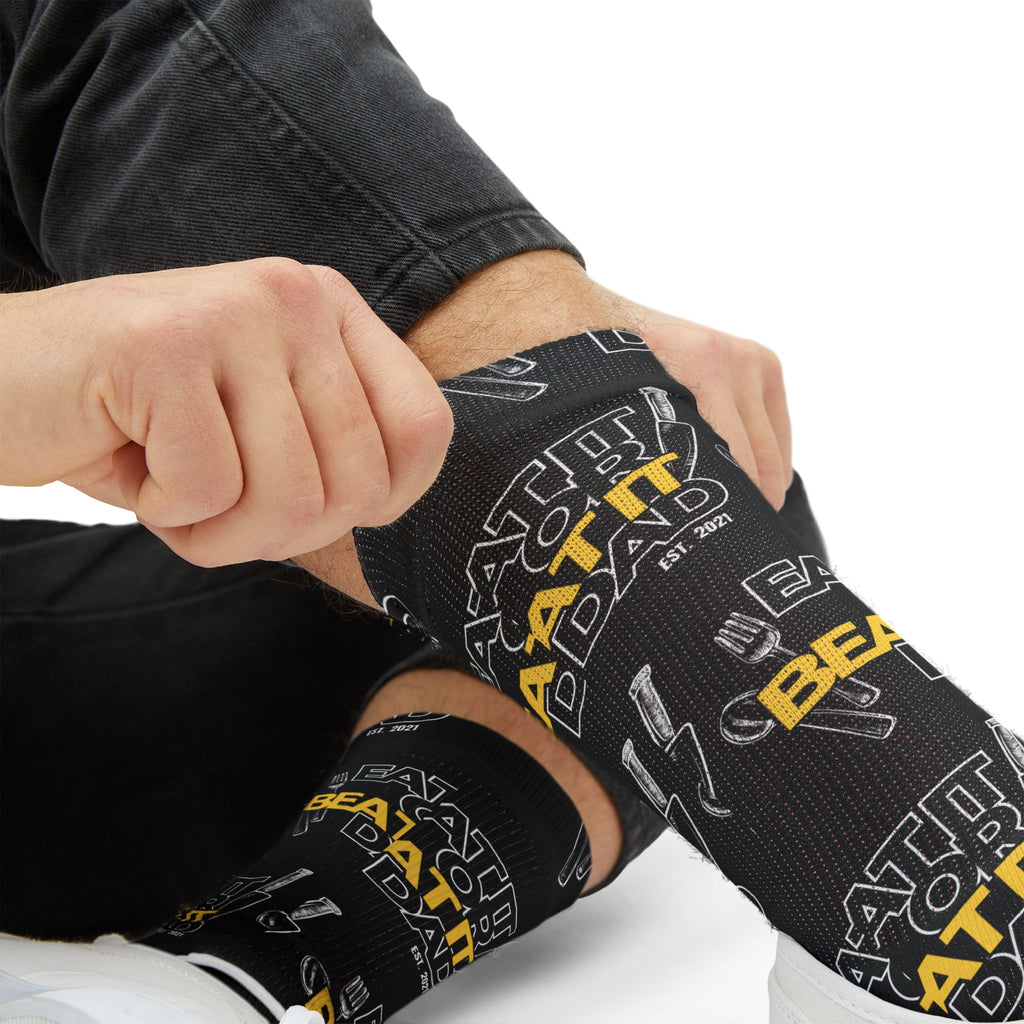 Eat It or Beat It Dad Socks