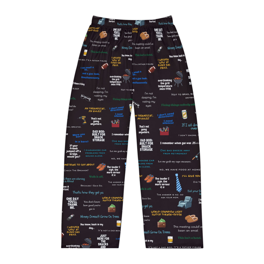 Men's Pajama Pants – Novelty Quote & Snack Pattern Lounge Pants