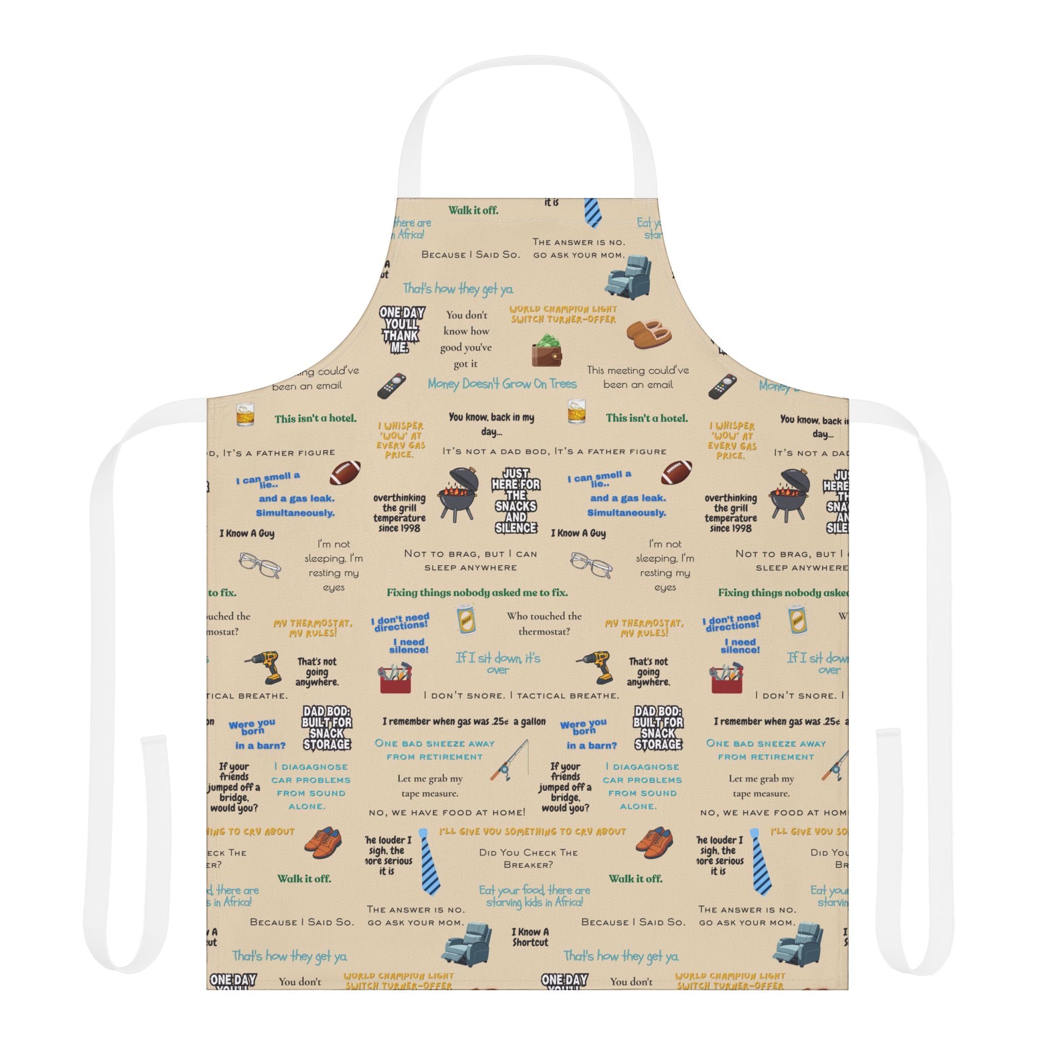 Chef Humor Apron — Funny Cooking Quotes & Icons All-Over Print