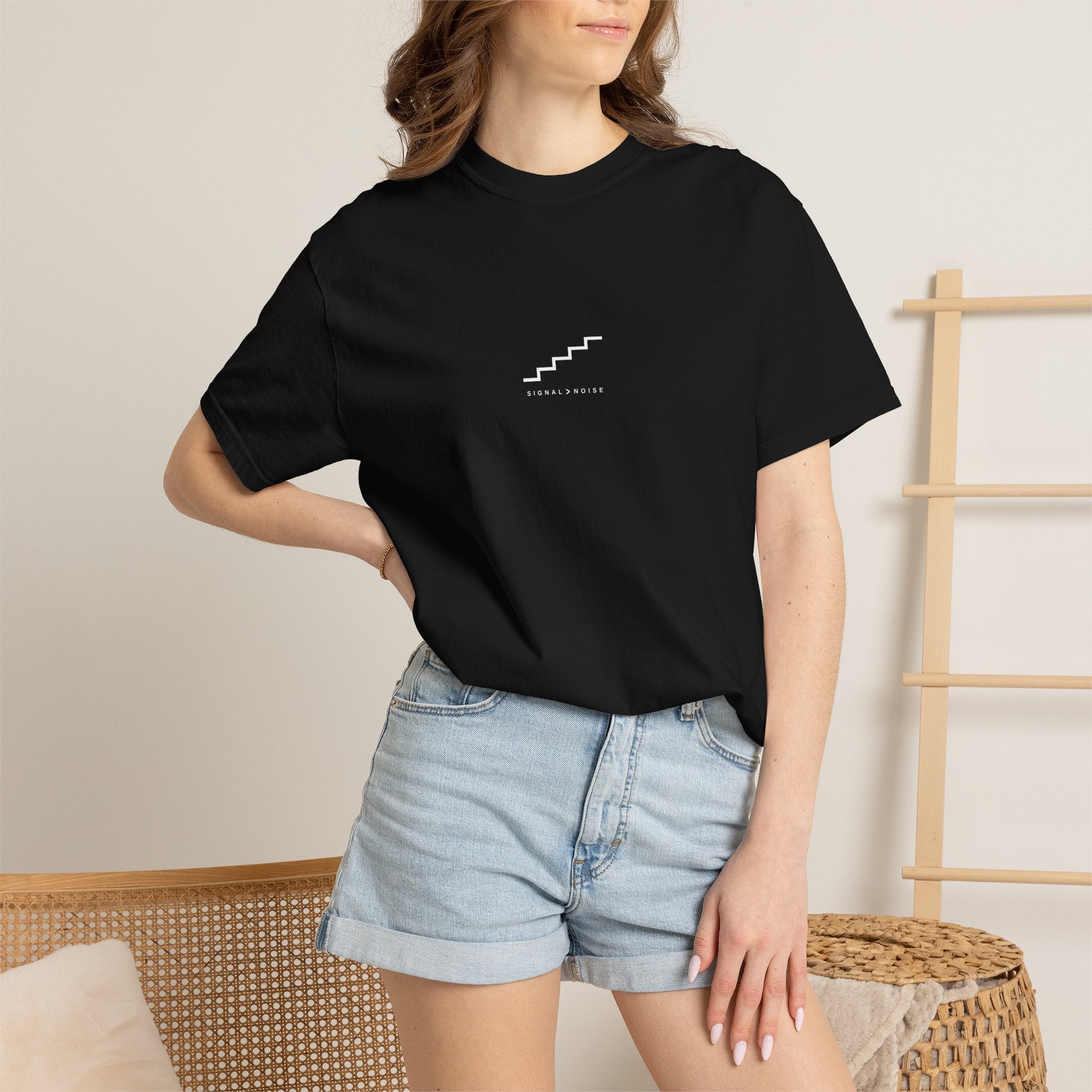 SIGNAL > NOISE Tee — Black
