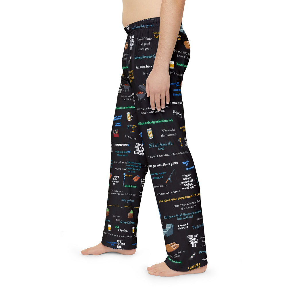 Men's Pajama Pants – Novelty Quote & Snack Pattern Lounge Pants