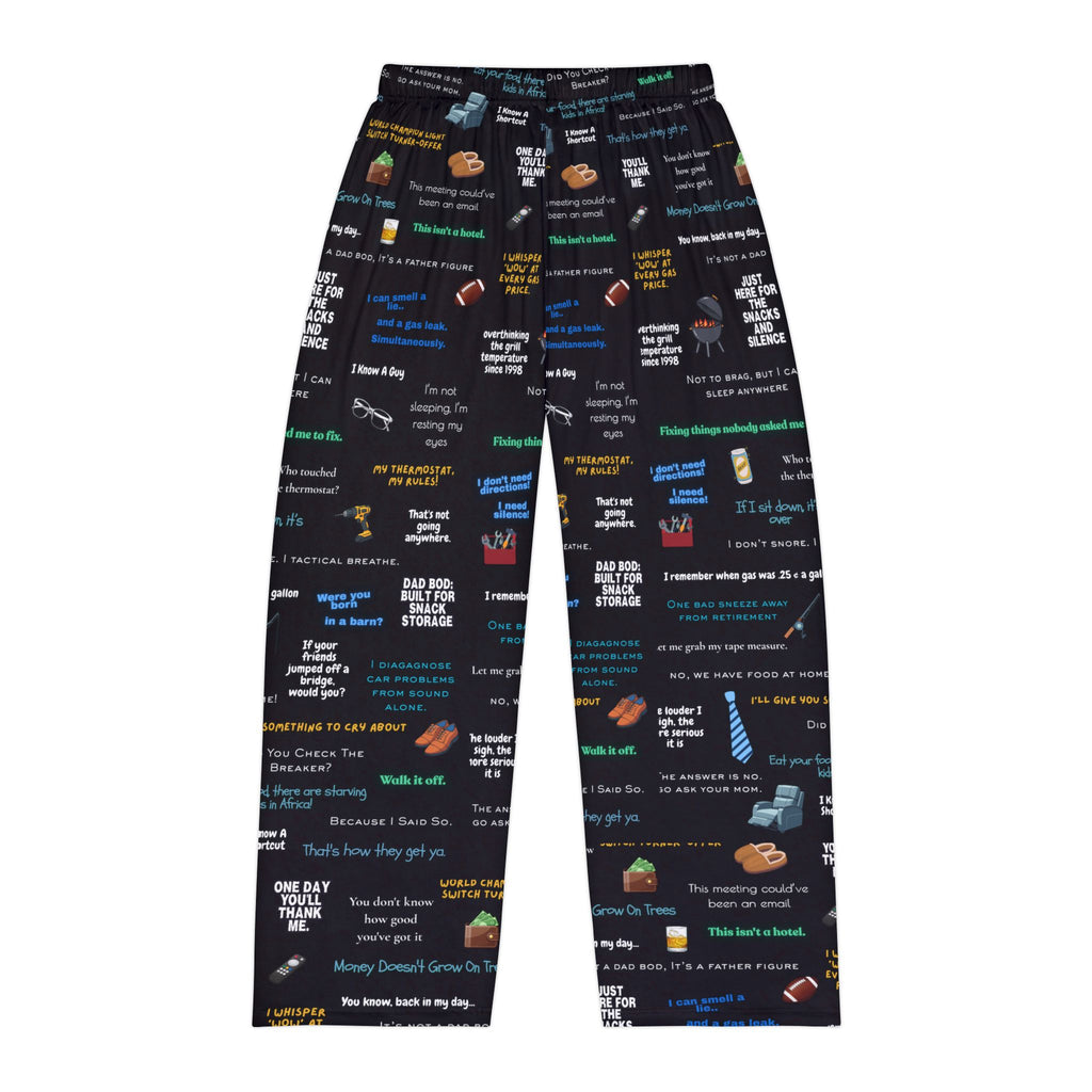 Men's Pajama Pants – Novelty Quote & Snack Pattern Lounge Pants